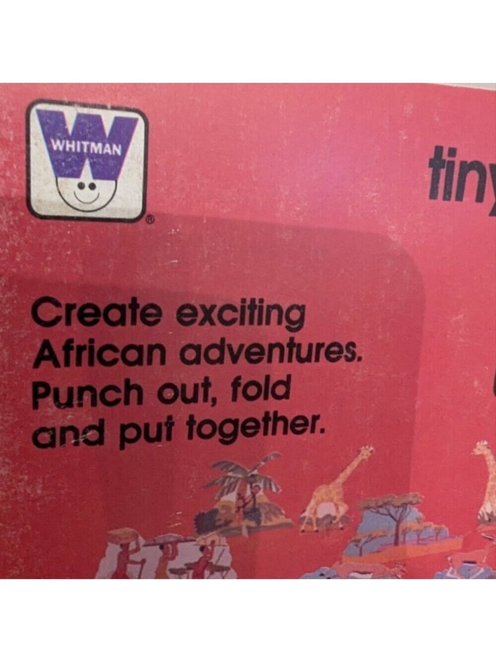 Vintage 1975 Tiny Safari paper craft Press-Out Book a Whitman book - Picture 2 of 8